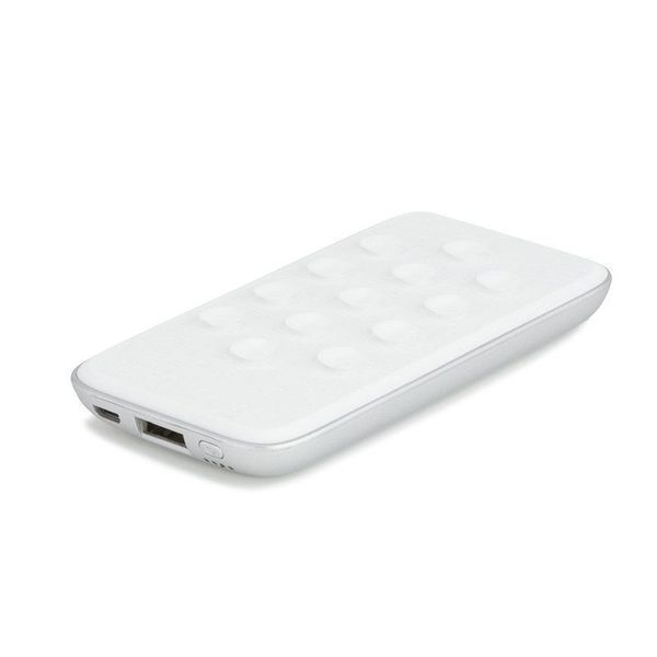 Повербанк 4000 mAh Bergamo Bubble Bang Lightlogo, світлодіодний індикатор сріблястий 4012/7(Bergamo) фото