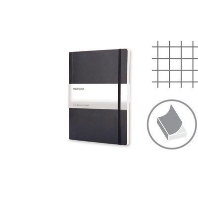 Блокнот в клітинку В5 Voyager Moleskine, м'яка обкладинка чорний VM403(Voyager) фото