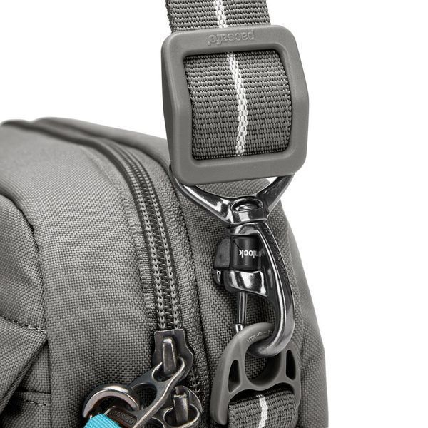 Сумка через плече антизлодій Pacsafe GO Crossbody сірий/помаранчевий 35105(Pacsafe) фото