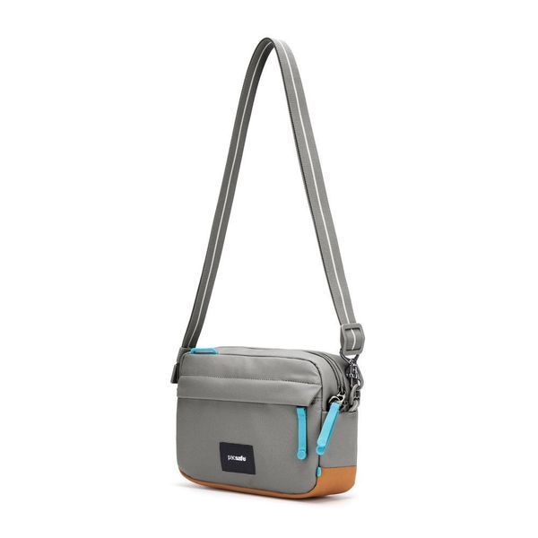 Сумка через плече антизлодій Pacsafe GO Crossbody сірий/помаранчевий 35105(Pacsafe) фото