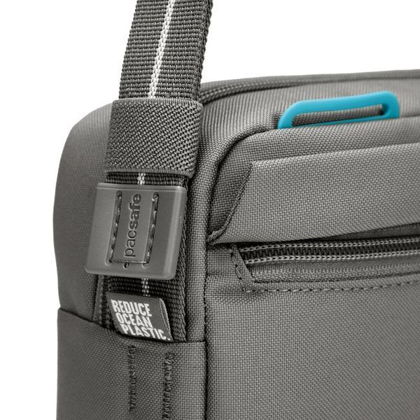 Сумка через плече антизлодій Pacsafe GO Crossbody сірий/помаранчевий 35105(Pacsafe) фото