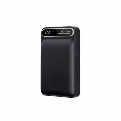 Повербанк 10000 mAh TheGeneral Ampato, бездротова зарядка 15W, цифровий індикатор чорний 40012619(TheGeneral) фото