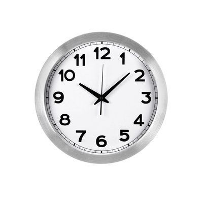 Годинник настінний 30 см., TimeWheel срібний 8083 фото