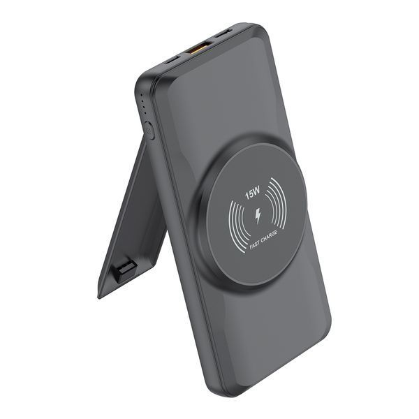 Повербанк 10000 mAh TheGeneral Capacity, бездротова зарядка 15W, світлодіодний індикатор чорний 40010119(TheGeneral) фото